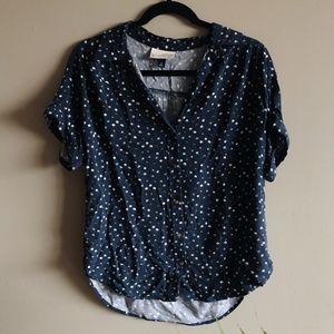 Universal Thread Floral Short Sleeve Button Down